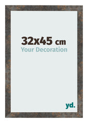 Bilderrahmen 32x45 cm Oxidiertes Metall MDF Bologna Vorne Messe | Yourdecoration.de