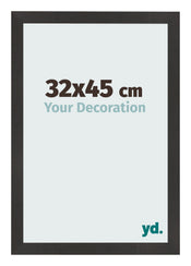 Bilderrahmen 32x45 cm Schwarz Matt MDF Bologna Vorne Messe | Yourdecoration.de