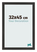 Bilderrahmen 32x45 cm Schwarz Matt MDF Bologna Vorne Messe | Yourdecoration.de