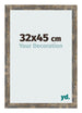 Bilderrahmen 32x45cm Blau Gold Meliert MDF Bologna Vorne Messe | Yourdecoration.de