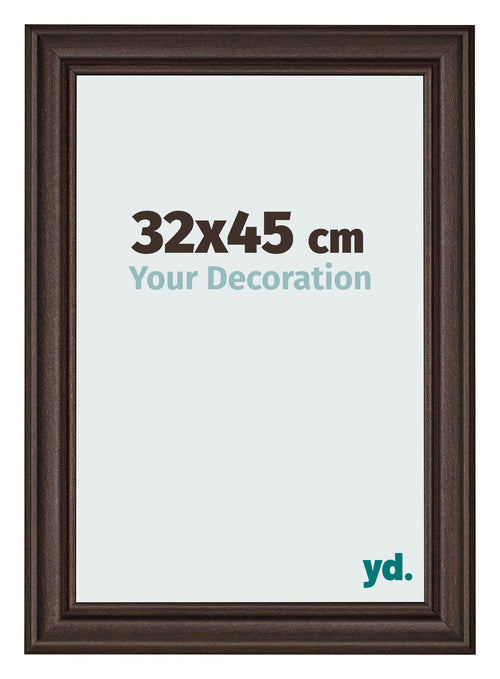 Bilderrahmen 32x45cm Eiche Dunkel MDF Lazio Vorne Messe | Yourdecoration.de