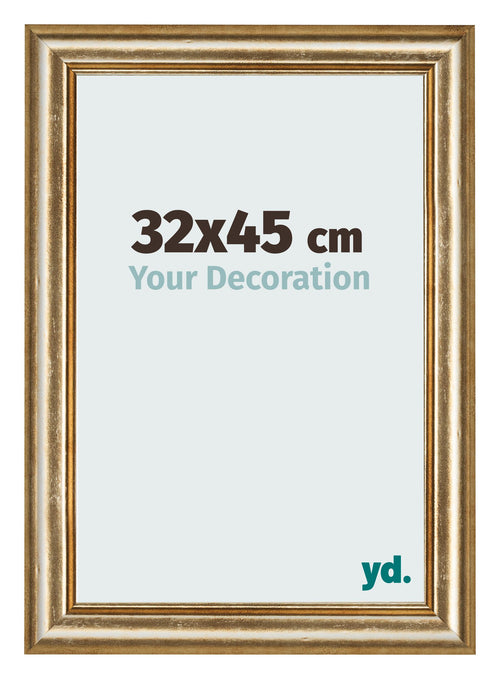 Bilderrahmen 32x45cm Gold Antik MDF Lazio Vorne Messe | Yourdecoration.de