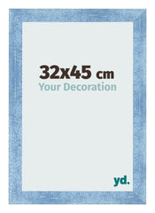 Bilderrahmen 32x45cm Hellblau Gewischt MDF Pisa Vorne Messe | Yourdecoration.de