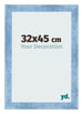 Bilderrahmen 32x45cm Hellblau Gewischt MDF Pisa Vorne Messe | Yourdecoration.de