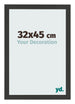 Bilderrahmen 32x45cm Schwarz Gemasert MDF Bologna Vorne Messe | Yourdecoration.de
