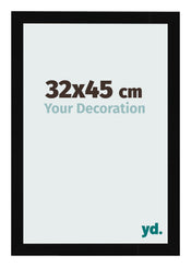 Bilderrahmen 32x45cm Schwarz Hochglanz MDF Bologna Vorne Messe | Yourdecoration.de