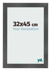 Bilderrahmen 32x45cm Schwarz Silber Poliert MDF Pisa Vorne Messe | Yourdecoration.de