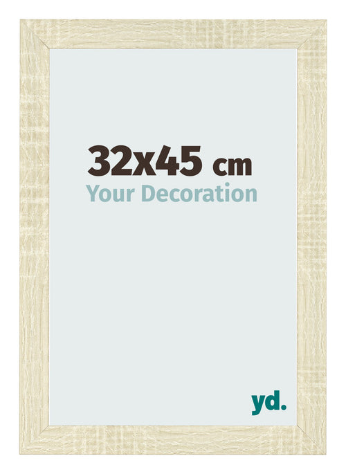 Bilderrahmen 32x45cm Sonoma Eiche MDF Pisa Vorne Messe | Yourdecoration.de