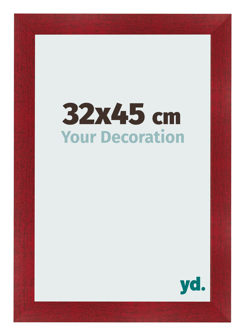 Bilderrahmen 32x45cm Weinrot Gewischt MDF Pisa Vorne Messe | Yourdecoration.de