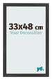 Bilderrahmen 33x48 cm Schwarz Matt MDF Bologna Vorne Messe | Yourdecoration.de