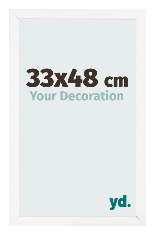 Bilderrahmen 33x48 cm Weiss Hochglanz MDF Bologna Vorne Messe | Yourdecoration.de