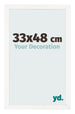 Bilderrahmen 33x48 cm Weiss Hochglanz MDF Bologna Vorne Messe | Yourdecoration.de