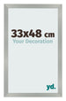 Bilderrahmen 33x48cm Aluminium Gebürstet MDF Bologna Vorne Messe | Yourdecoration.de