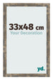 Bilderrahmen 33x48cm Blau Gold Meliert MDF Bologna Vorne Messe | Yourdecoration.de