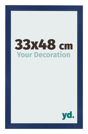 Bilderrahmen 33x48cm Dunkelblau Gewischt MDF Bologna Vorne Messe | Yourdecoration.de