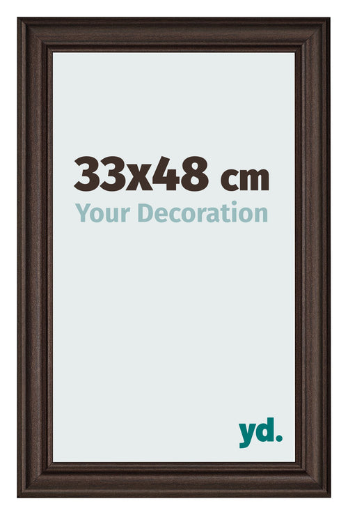 Bilderrahmen 33x48cm Eiche Dunkel MDF Lazio Vorne Messe | Yourdecoration.de