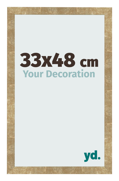 Bilderrahmen 33x48cm Gold Antik MDF Bologna Vorne Messe | Yourdecoration.de