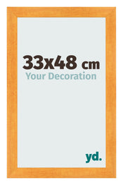 Bilderrahmen 33x48cm Orange MDF Pisa Vorne Messe | Yourdecoration.de