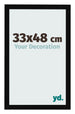 Bilderrahmen 33x48cm Schwarz Hochglanz MDF Bologna Vorne Messe | Yourdecoration.de