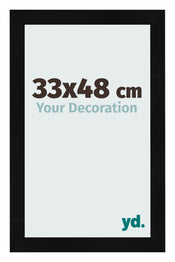 Bilderrahmen 33x48cm Schwarz Silber Poliert MDF Pisa Vorne Messe | Yourdecoration.de