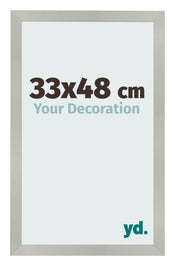 Bilderrahmen 33x48cm Silber Matt MDF Bologna Vorne Messe | Yourdecoration.de