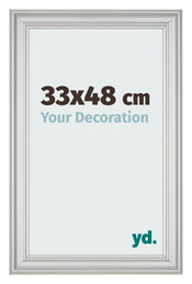 Bilderrahmen 33x48cm Silber Matt MDF Lazio Vorne Messe | Yourdecoration.de