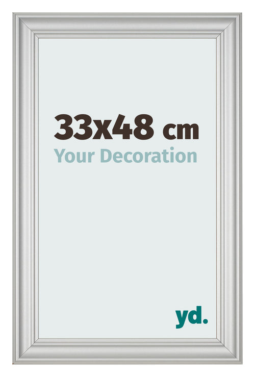 Bilderrahmen 33x48cm Silber Matt MDF Lazio Vorne Messe | Yourdecoration.de