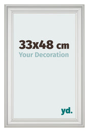 Bilderrahmen 33x48cm Weiss Gewischt MDF Lazio Vorne Messe | Yourdecoration.de