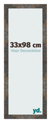 Bilderrahmen 33x98 cm Oxidiertes Metall MDF Bologna Vorne Messe | Yourdecoration.de