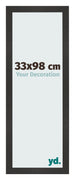 Bilderrahmen 33x98 cm Schwarz Matt MDF Bologna Vorne Messe | Yourdecoration.de