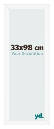 Bilderrahmen 33x98 cm Weiss Matt MDF Bologna Vorne Messe | Yourdecoration.de