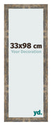 Bilderrahmen 33x98cm Blau Gold Meliert MDF Bologna Vorne Messe | Yourdecoration.de