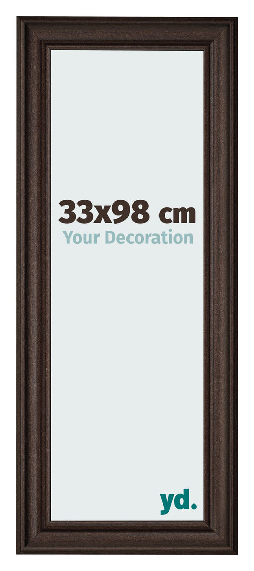 Bilderrahmen 33x98cm Eiche Dunkel MDF Lazio Vorne Messe | Yourdecoration.de