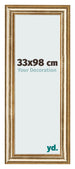 Bilderrahmen 33x98cm Gold Antik MDF Lazio Vorne Messe | Yourdecoration.de