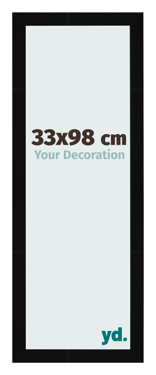 Bilderrahmen 33x98cm Schwarz Hochglanz MDF Bologna Vorne Messe | Yourdecoration.de