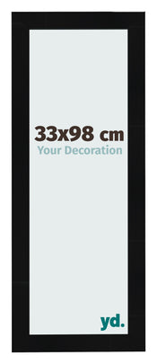 Bilderrahmen 33x98cm Schwarz Silber Poliert MDF Pisa Vorne Messe | Yourdecoration.de