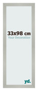 Bilderrahmen 33x98cm Silber Matt MDF Bologna Vorne Messe | Yourdecoration.de