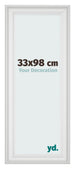 Bilderrahmen 33x98cm Weiss Gewischt MDF Lazio Vorne Messe | Yourdecoration.de