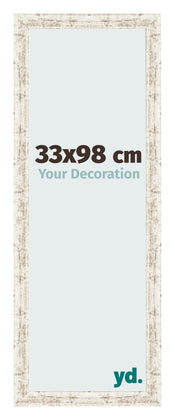 Bilderrahmen 33x98cm Weiß Vintage MDF Bologna Vorne Messe | Yourdecoration.de