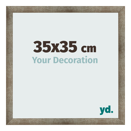 Bilderrahmen 35x35 cm Metall Vintage MDF Bologna Vorne Messe | Yourdecoration.de