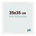 Bilderrahmen 35x35 cm Weiss Hochglanz MDF Bologna Vorne Messe | Yourdecoration.de