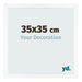 Bilderrahmen 35x35 cm Weiss Matt MDF Bologna Vorne Messe | Yourdecoration.de