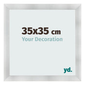 Bilderrahmen 35x35cm Aluminium Gebürstet MDF Pisa Vorne Messe | Yourdecoration.de