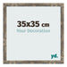 Bilderrahmen 35x35cm Blau Gold Meliert MDF Bologna Vorne Messe | Yourdecoration.de
