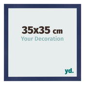 Bilderrahmen 35x35cm Dunkelblau Gewischt MDF Bologna Vorne Messe | Yourdecoration.de
