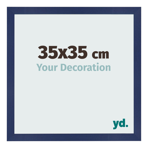 Bilderrahmen 35x35cm Dunkelblau Gewischt MDF Bologna Vorne Messe | Yourdecoration.de