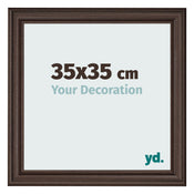 Bilderrahmen 35x35cm Eiche Dunkel MDF Lazio Vorne Messe | Yourdecoration.de
