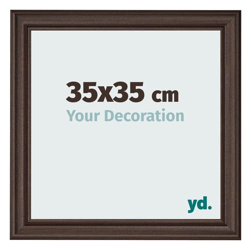 Bilderrahmen 35x35cm Eiche Dunkel MDF Lazio Vorne Messe | Yourdecoration.de