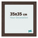 Bilderrahmen 35x35cm Eiche Dunkel MDF Lazio Vorne Messe | Yourdecoration.de