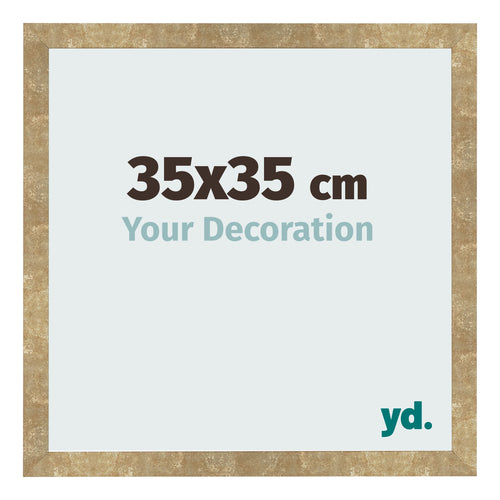Bilderrahmen 35x35cm Gold Antik MDF Bologna Vorne Messe | Yourdecoration.de
